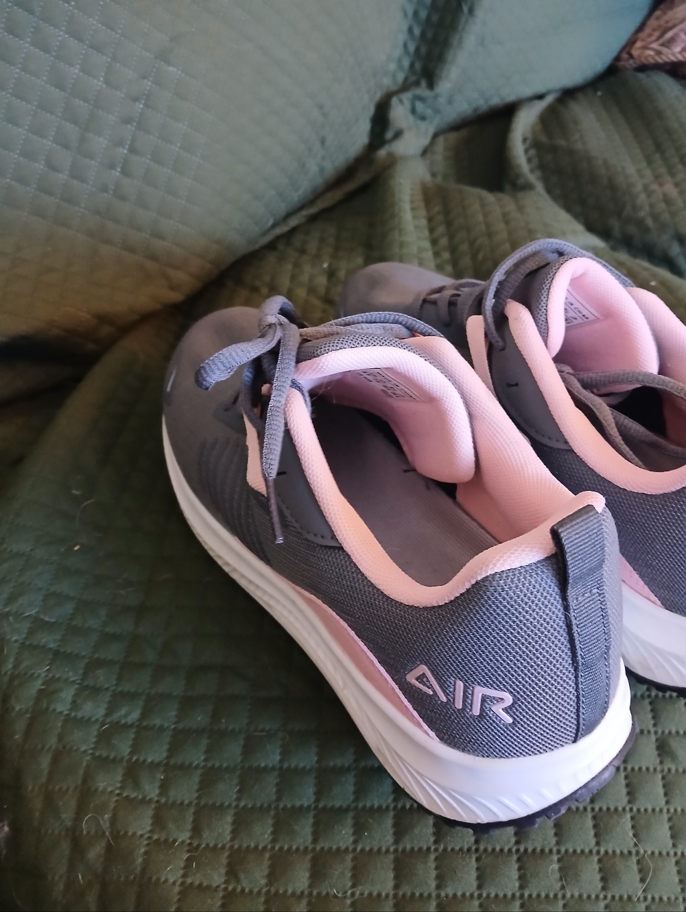 Women’s Lightweight Pink and Gray Sneakers - Picture 13 of 14